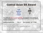 Central Asian DX Award
